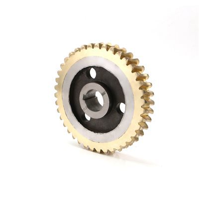 Processing of turbine worm gear reducer parts, transmission gears, 2.5 molds, 3 molds, 60-tooth large-diameter brass worm wheels and worms details Picture