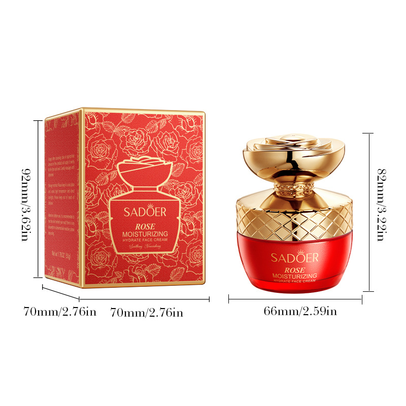 All-english SADOER Rose Moisturizing Hydrating Cream for Nourishing and softening the skin. Cross-border export wholesale of plant rose cream Item Picture