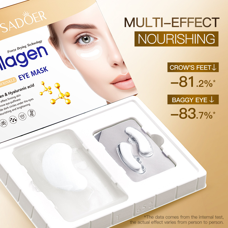 Cross-border export wholesale of SADOER bone collagen hyaluronic Acid Firming freeze-dried eye Mask and Moisturizing Eye Area Eye Mask details Picture