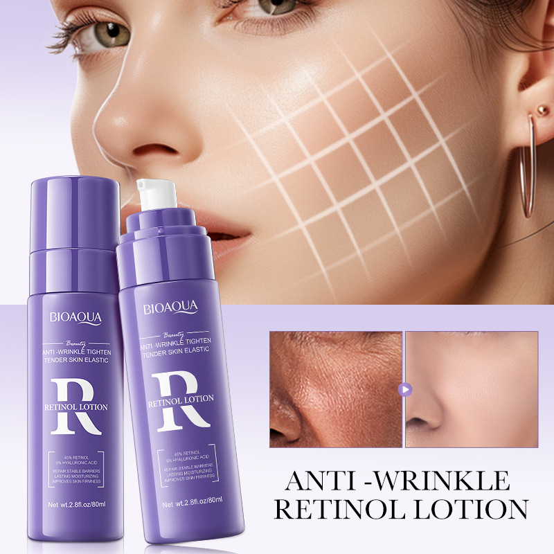 All-english BIOAOUA Retinol Anti-Wrinkle Firming Lotion Moisturizing and firming Skin Lotion Cross-border export wholesale Application Scenario