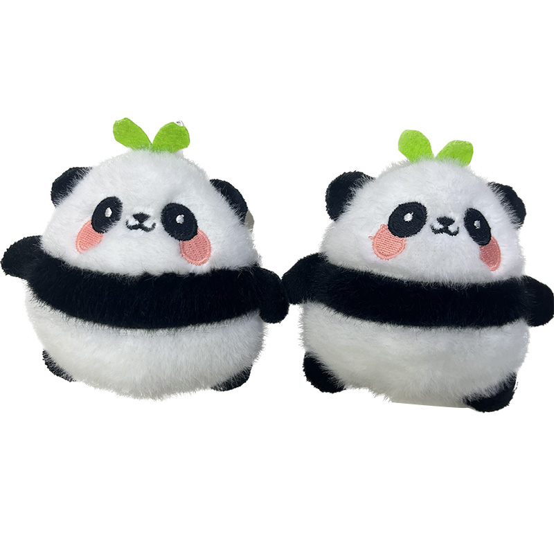 Blush redondo panda peluche souvenir chengdu panda muñeca creativa colgante alrededor de la caricatura colgante de peluche llavero muppet colgante adorable decoración clip de regalo máquina de muñeca fábrica venta directa Item Picture