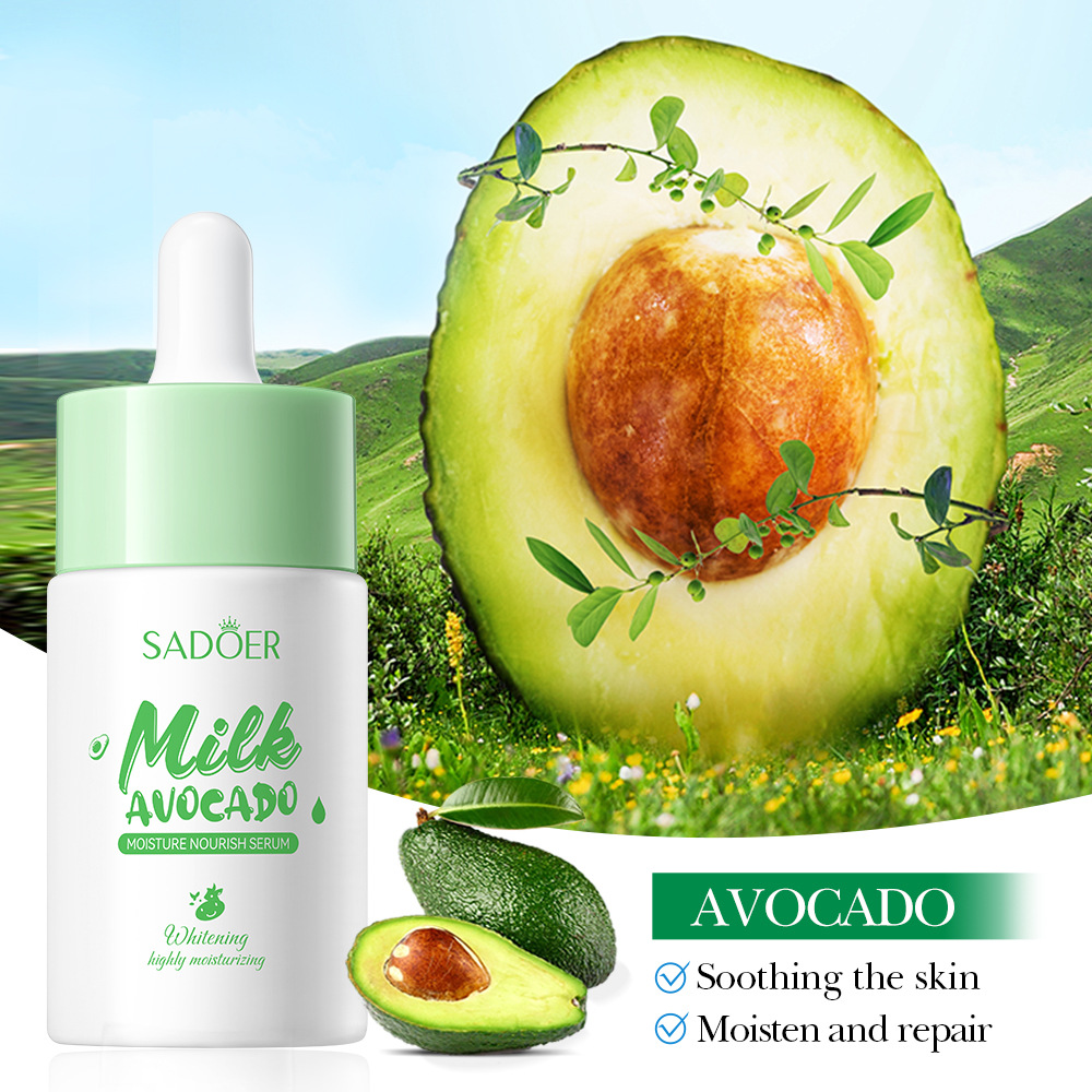 Cross-border export wholesale of SADOER Milk Avocado Moisturizing Nourishing Essence and Hydrating Essence in full English Item Picture