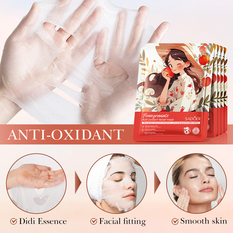 Cross-border wholesale of SADOER pomegranate Antioxidant Mask for hydrating, moisturizing and nourishing the skin in full English Application Scenario