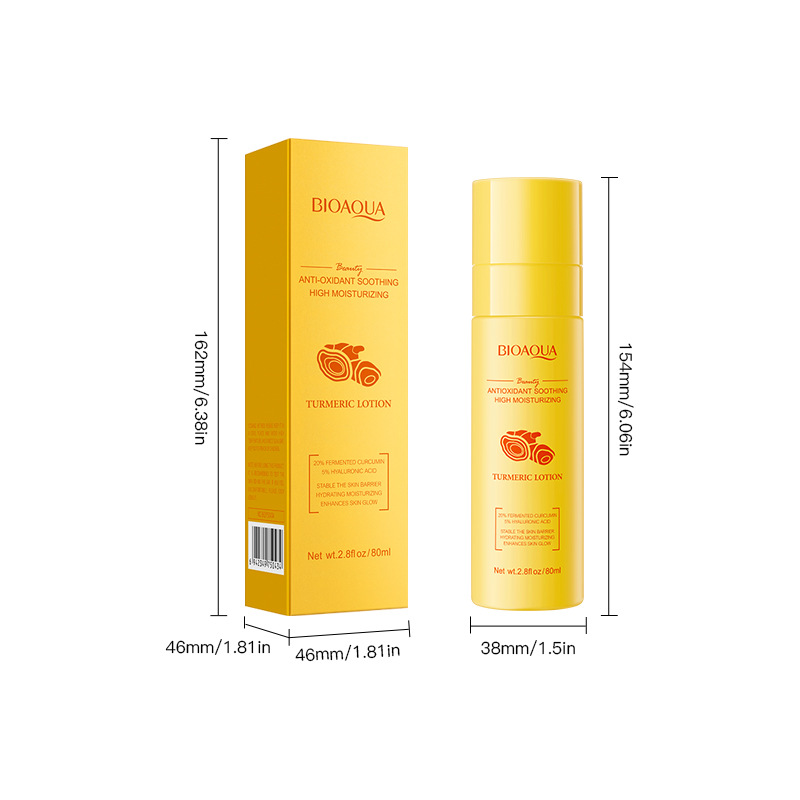 All-english BIOAOUA Turmeric Antioxidant Soothing Lotion Moisturizing and Hydrating Lotion Cross-border export wholesale Item Picture