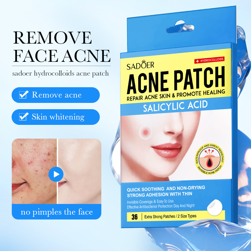 SADOER Facial Invisible acne Repair Hydrocolloid acne Patch Cross-border wholesale for students to get rid of acne details Picture