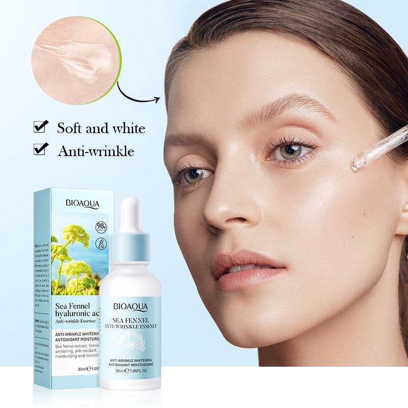All-english BIOAOUA Sea Fennel Hyaluronic Acid Anti-Wrinkle Essence for Firming, reducing wrinkles, hydrating and moisturizing Cross-border wholesale details Picture