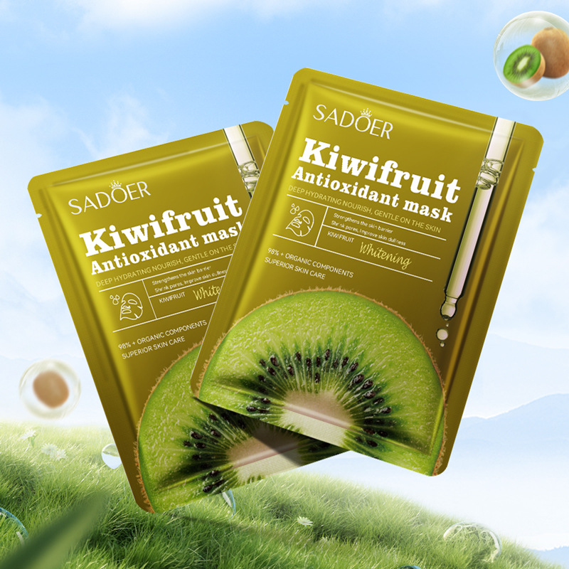 Cross-border export wholesale of SADOER kiwi Antioxidant facial mask Hydrating and Moisturizing Mask in full English Item Picture