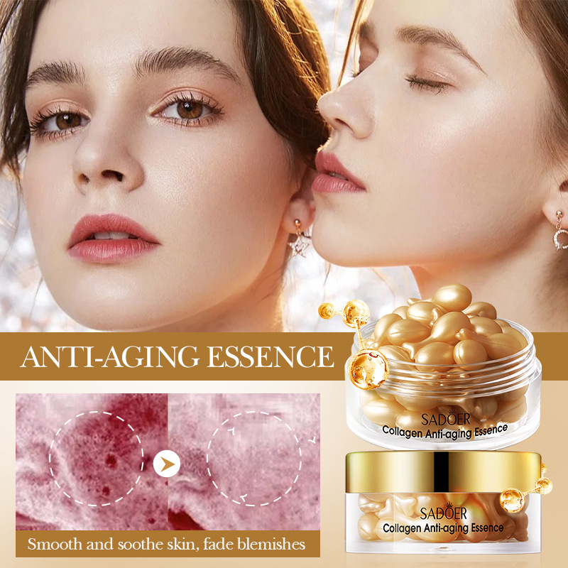 Cross-border wholesale of SADOER Bone Collagen Anti-Wrinkle Essence Moisturizing and Hydrating Capsule Cream in full English Application Scenario