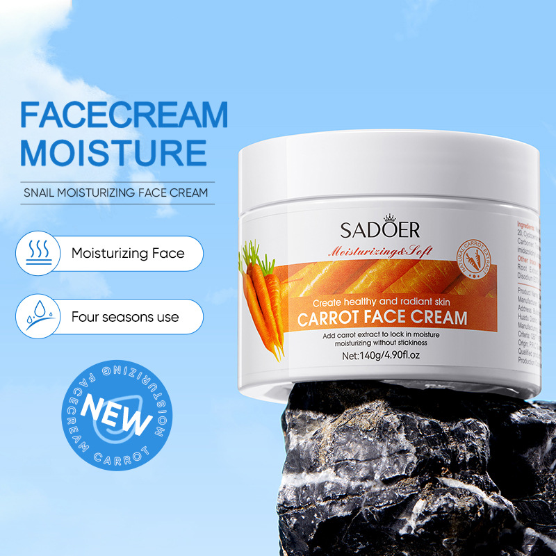 Full English SADOER Carrot Aloe Avocado Cream for hydrating, Moisturizing and softening the skin cross-border export wholesale Specification drawing