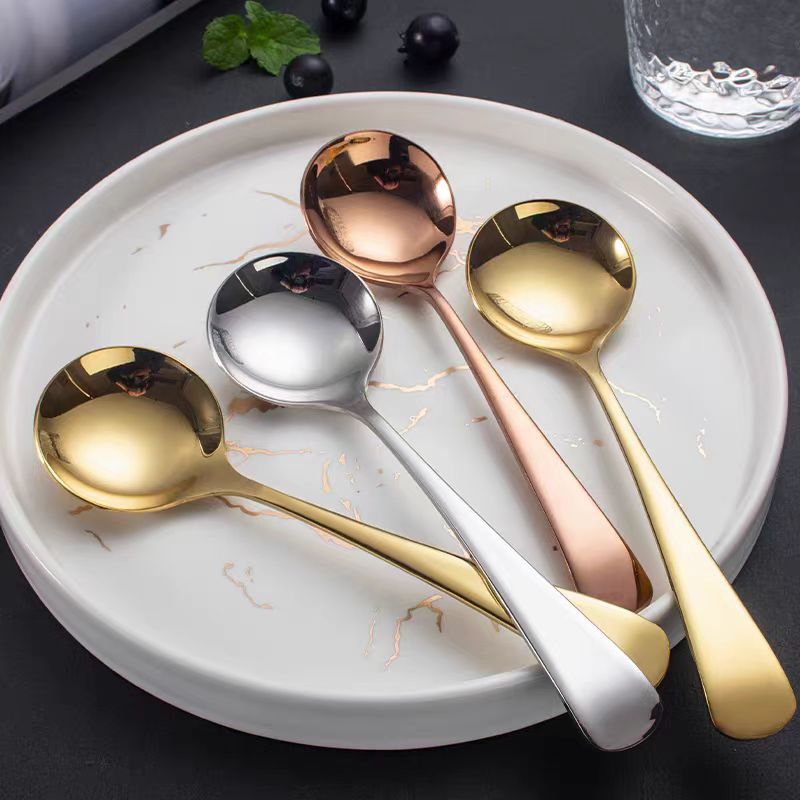 304 stainless steel food-grade spoon, household children's meal and soup, adult serving spoon, small soup spoon, spoon spoon full figure