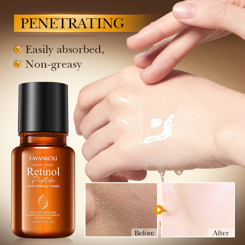 FAYANKOU Retinol Peptide Anti-Wrinkle Toner Hydrating Moisturizing Water Cross-border export wholesale Application Scenario