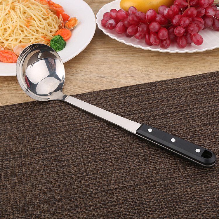 ABS plastic handle stainless steel kitchenware spatula, household cooking pot spatula set, kitchenware strainer, frying spatula details Picture