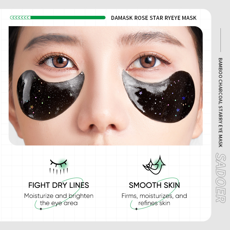 Cross-border wholesale of SADOER bamboo charcoal Starry Sky Eye mask Eye Mask for eye care around the eyes Item Picture