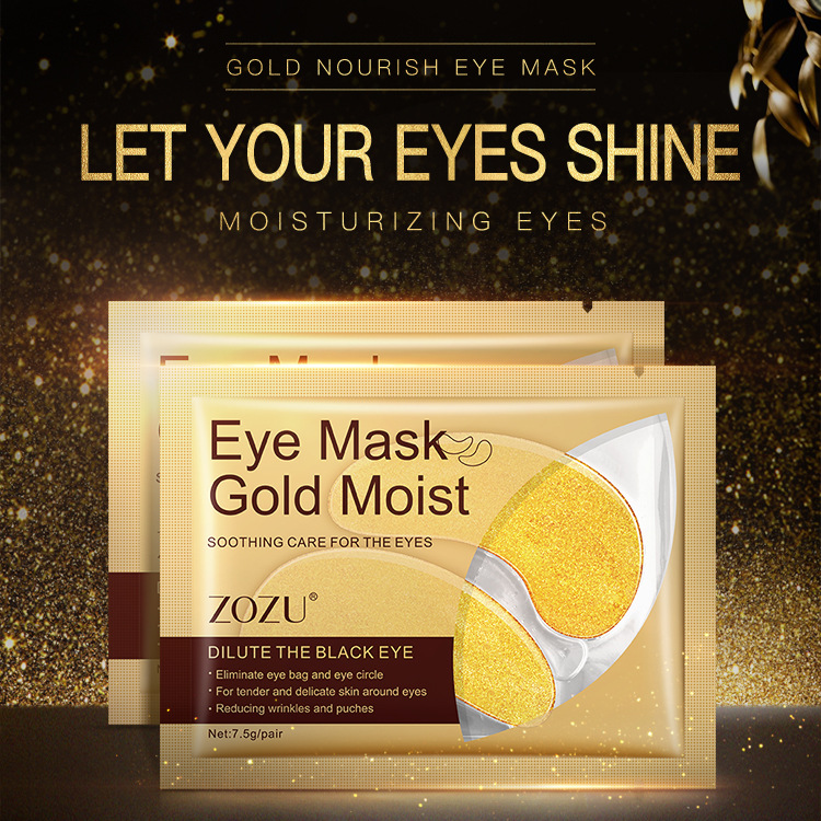 All-english ZOZU Gold Eye Mask Sheet Eye Mask Moisturizing Eye Mask Patch Cross-border export wholesale Specification drawing