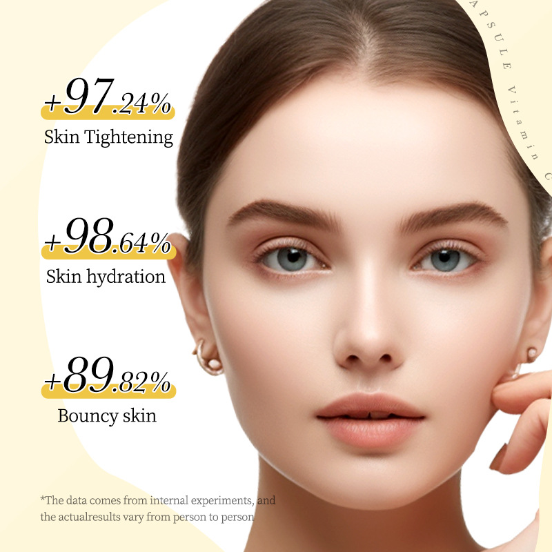 Cross-border wholesale of all-English SADEOR Vitamin C Antioxidant Brightening Capsule Mask for hydrating, Delicate and tender skin Specification drawing