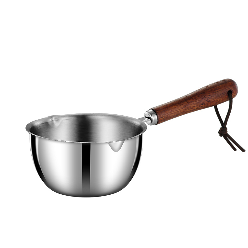 304 stainless steel oil pan for kitchen household hot oil kitchenware, a magic tool for heating oil and pouring oil, mini oil pan factory Item Picture