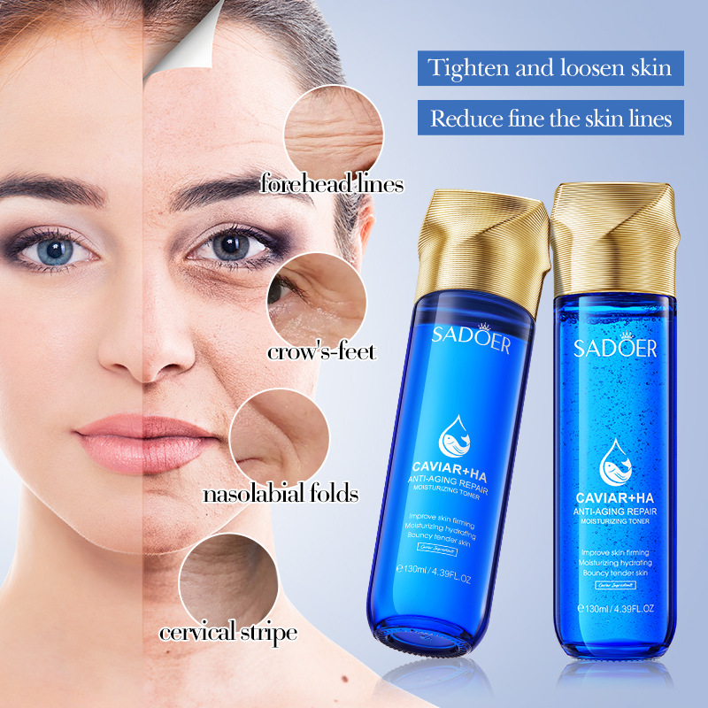 Cross-border export wholesale of all-English SADOER caviar hyaluronic acid Anti-wrinkle Repair Moisturizing Toner details Picture