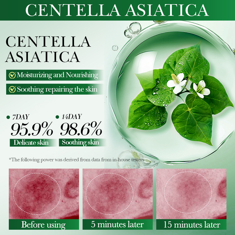 All-english BIOAOUA Houttuynia Cordata Vitamin B Soothing Facial mask Cross-border export wholesale Specification drawing