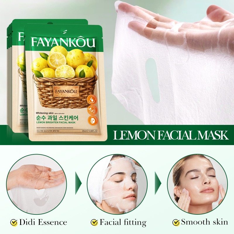 FAYANKOU Lemon Whitening and Brightening Mask Moisturizing, Hydrating and Brightening Mask Cross-border export wholesale Application Scenario