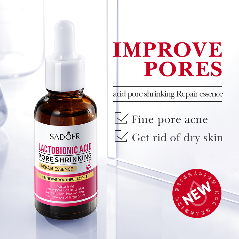 Cross-border wholesale of SADOER Lactose acid Pore-shrinking Essence, Hydrating and acne-removing Essence in English Specification drawing