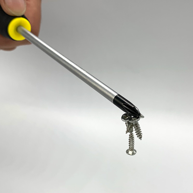 The manufacturer wholesals new types of screwdrivers with rubber-coated anti-slip handles, straight cross strong magnetic 45# steel screwdrivers and screwdrivers details Picture