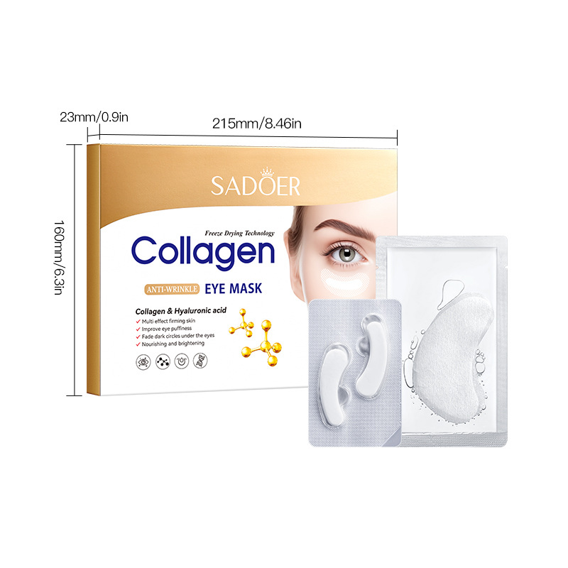 Cross-border export wholesale of SADOER bone collagen hyaluronic Acid Firming freeze-dried eye Mask and Moisturizing Eye Area Eye Mask Item Picture