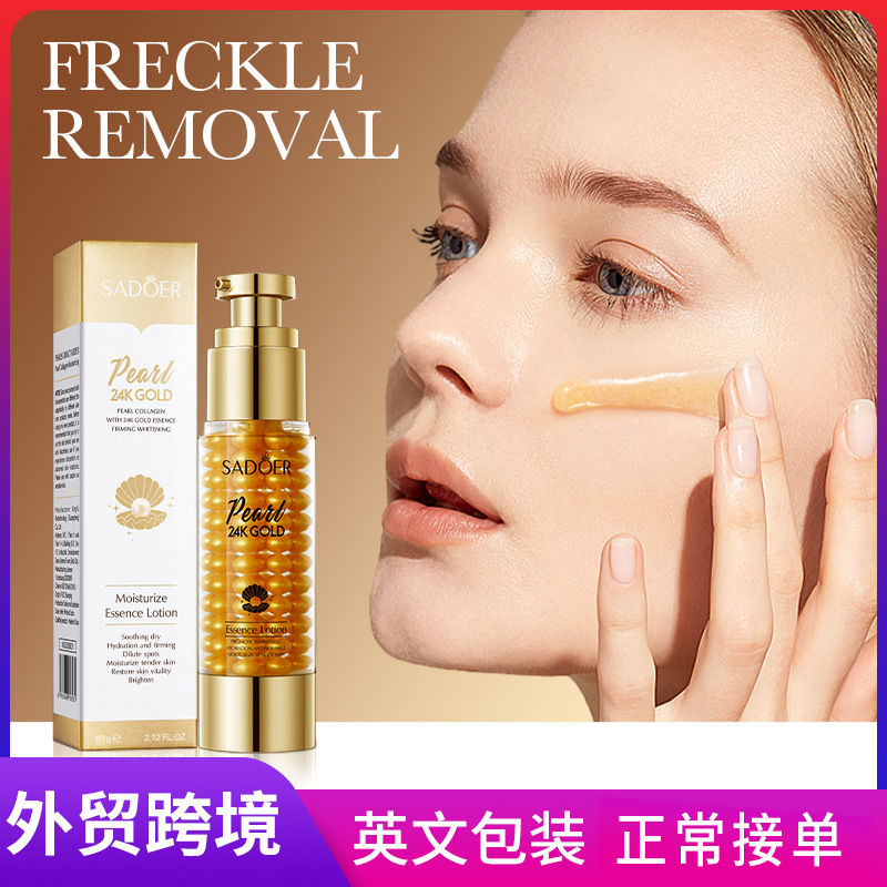 Cross-border wholesale of SADOER24K Gold Pearl Collagen Whitening and Moisturizing Essence Lotion for Skin rejuvenation and Nourishment full figure