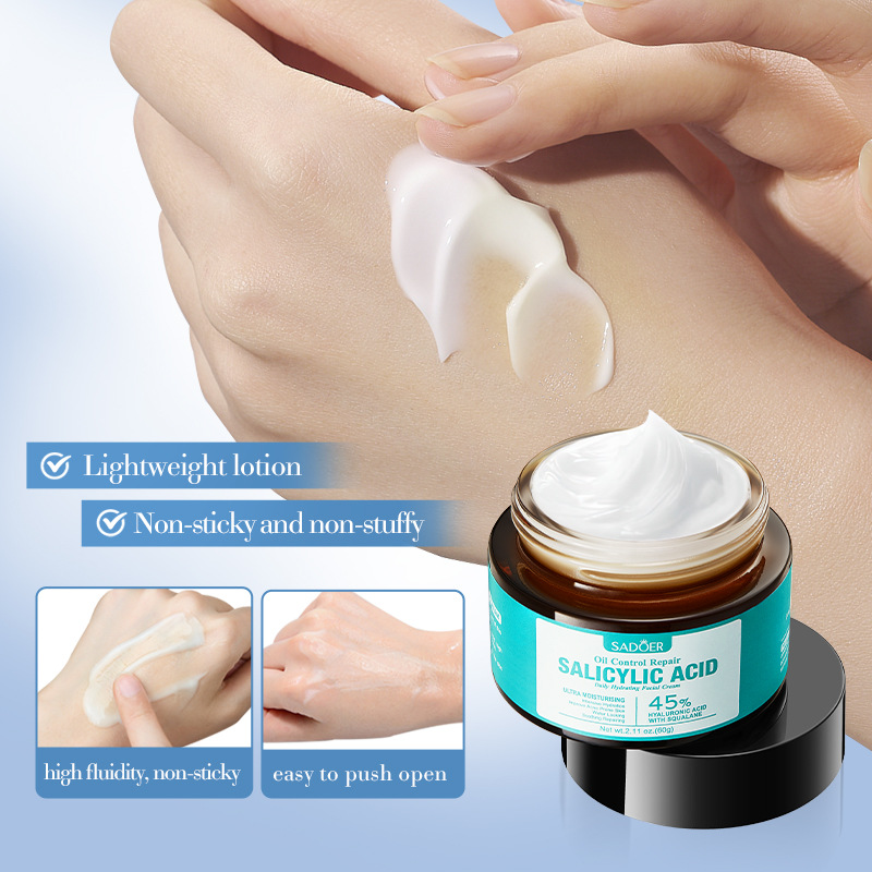 SADOER Salicylic acid Oil Control and Repair Cream, Moisturizing and Hydrating Cream, cross-border export wholesale Application Scenario