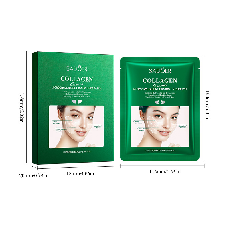 Cross-border export wholesale of SADOER collagen ceramide Microcrystalline Firming and Anti-Wrinkle Nasolabial Folds Patches in full English Item Picture