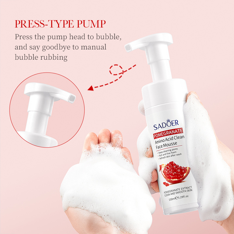 Cross-border wholesale of all-English SADOER pomegranate amino acid Facial Cleanser Application Scenario
