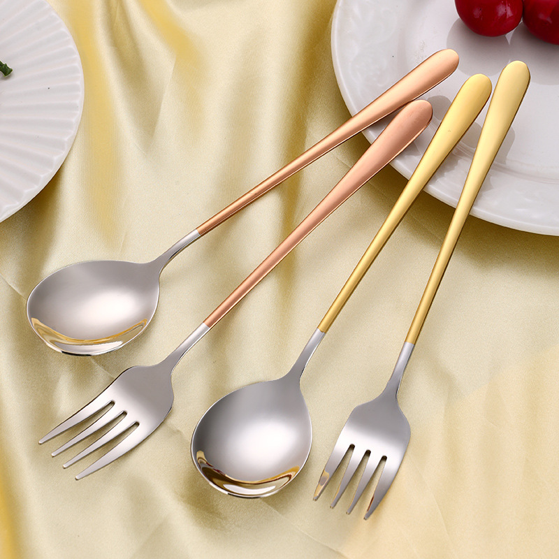 316 stainless steel spoons and forks, household Western-style spoons, high appearance level, eating spoons, soup spoons, dessert forks, ins Japanese style details Picture
