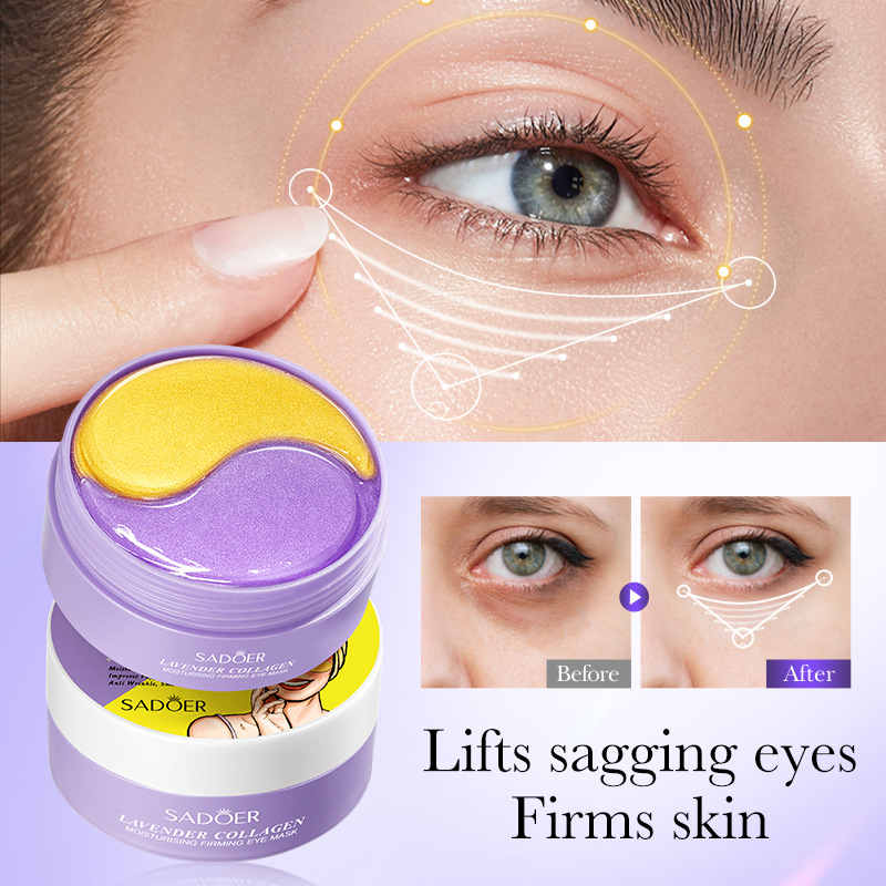 Cross-border export wholesale of SADOER Lavender Collagen Moisturizing and Firming Eye mask details Picture
