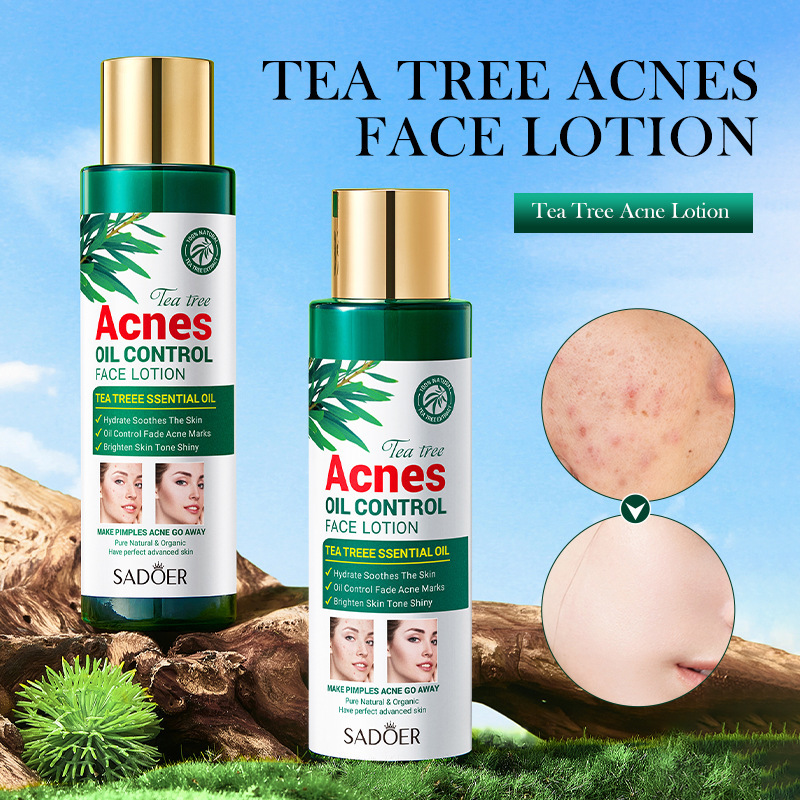 Full English SADOER Tea Tree Acne and Oil Control Lotion, Acne Mark Removal, Anti-acne and Moisturizing Water and Lotion Cross-border export wholesale details Picture
