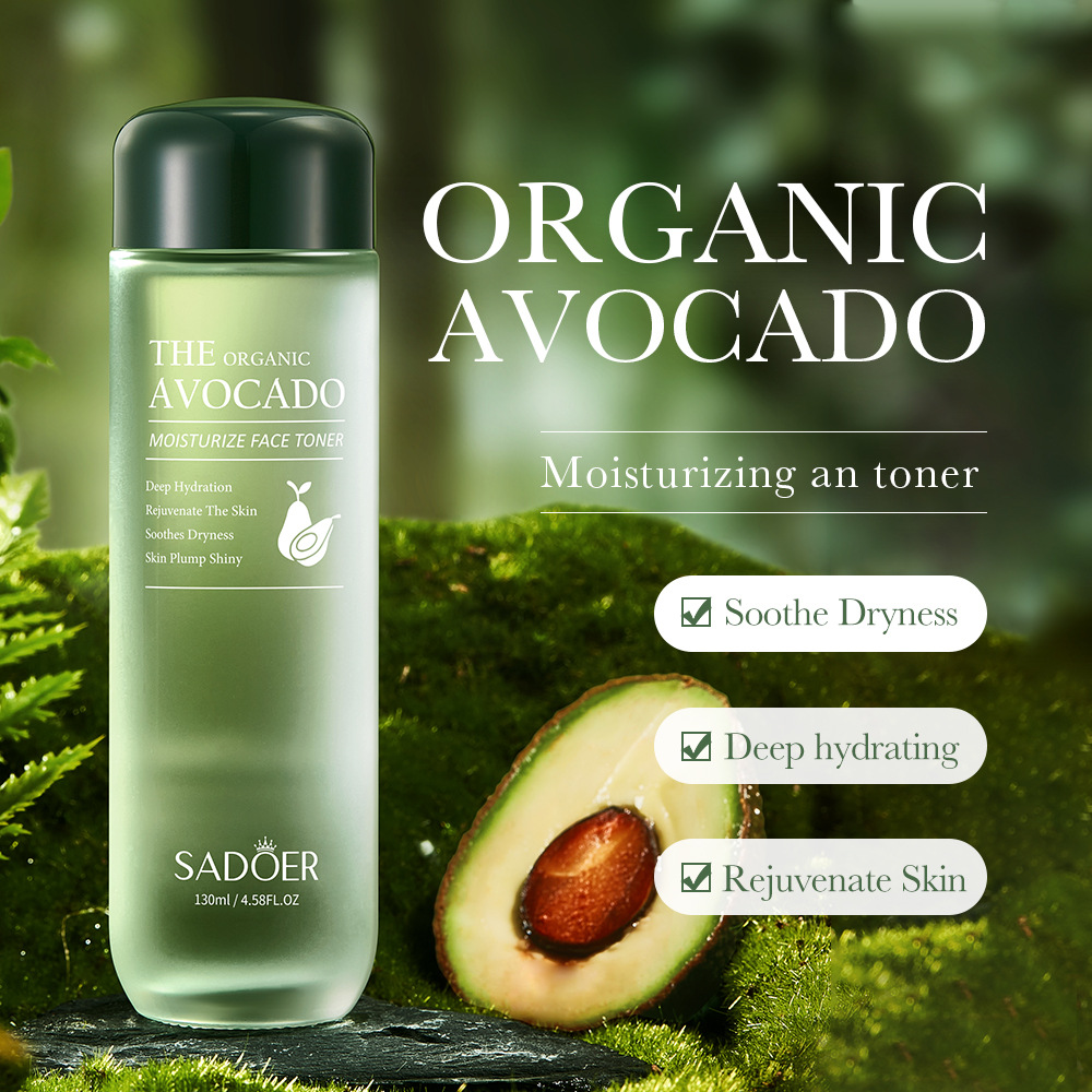 All-english SADOER organic avocado Moisturizing toner, hydrating and moisturizing water, cross-border export wholesale details Picture