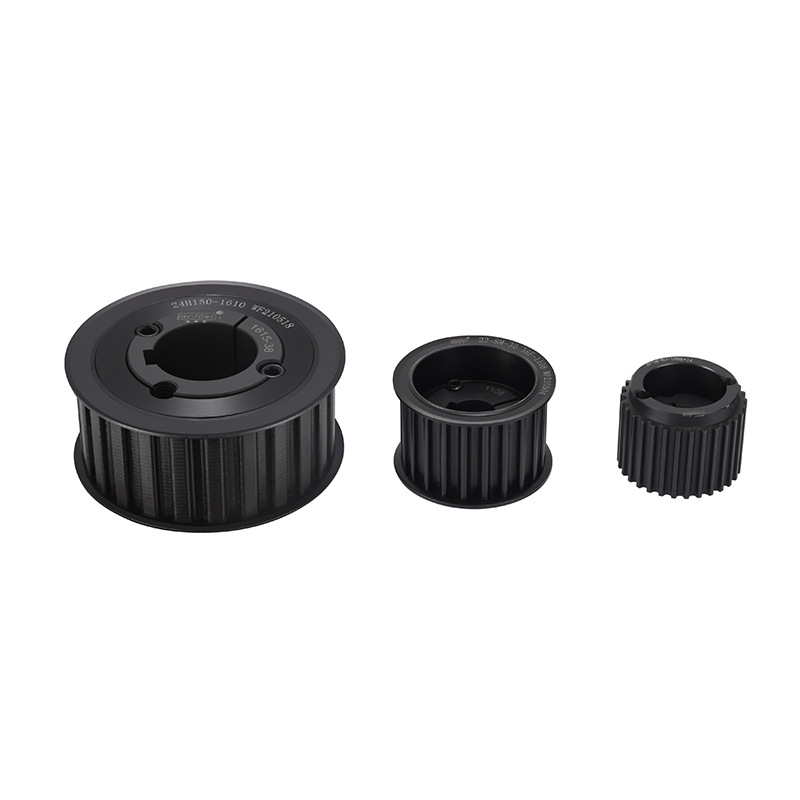 Non-standard customized aluminum alloy conical sleeve synchronous wheel 8m32 surface oxidation treated gear lathe engine synchronous wheel Application Scenario
