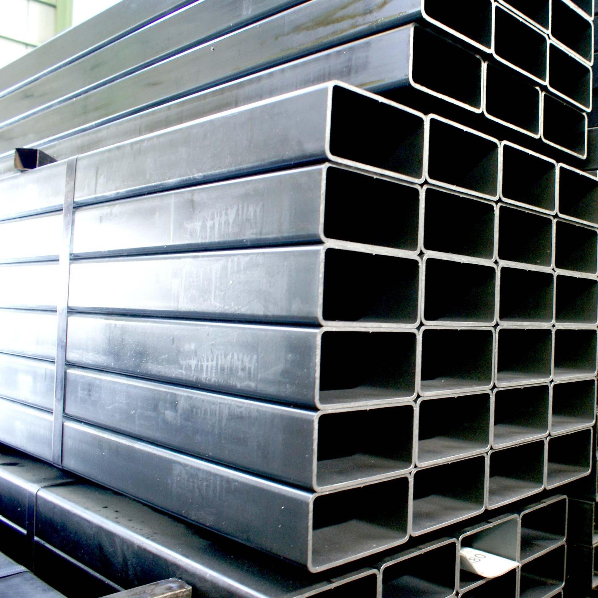 Wholesale black square tube Q235B thick-walled square and rectangular tube structure, square tube in stock wholesale square tube details Picture