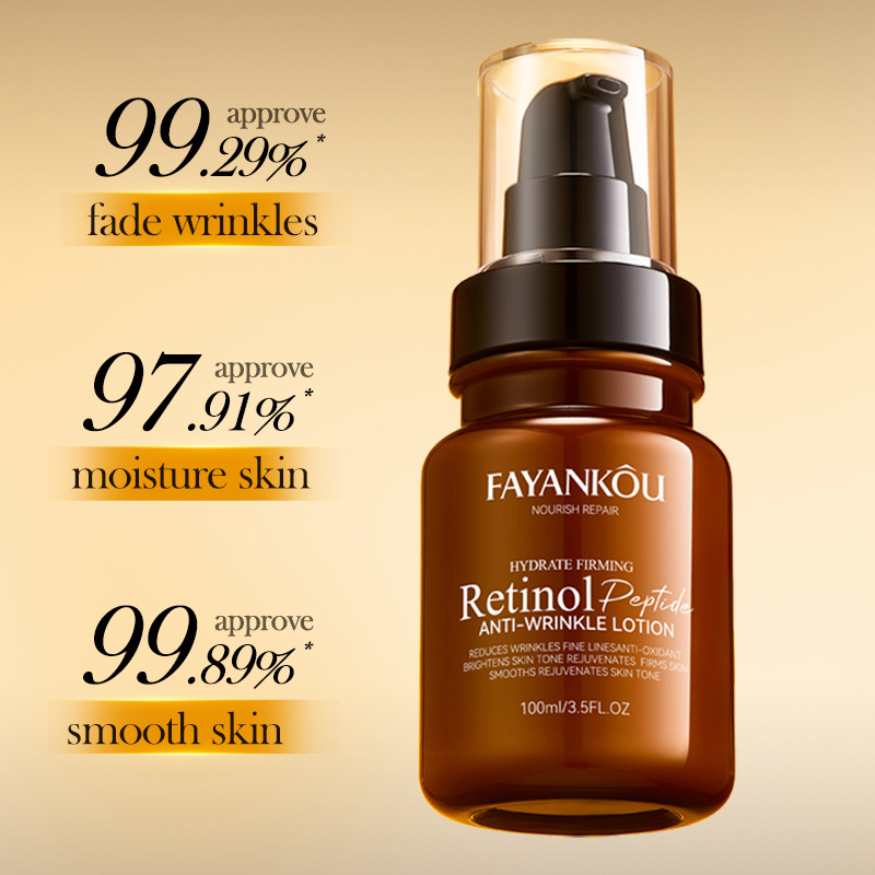 Cross-border wholesale of FAYANKOU Retinol Peptide Anti-Wrinkle Essence Lotion and Hydrating Essence in full English details Picture