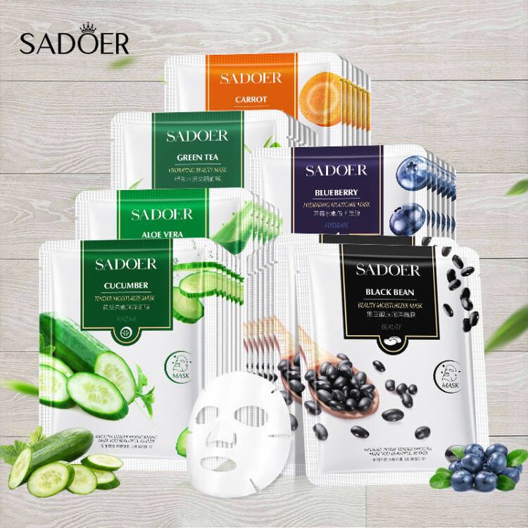 The upper black Bean brightening and Moisturizing Mask is a plant-based mask that nourishes, rejuvenates, brightens and hydrates the skin. Wholesale of this mask full figure