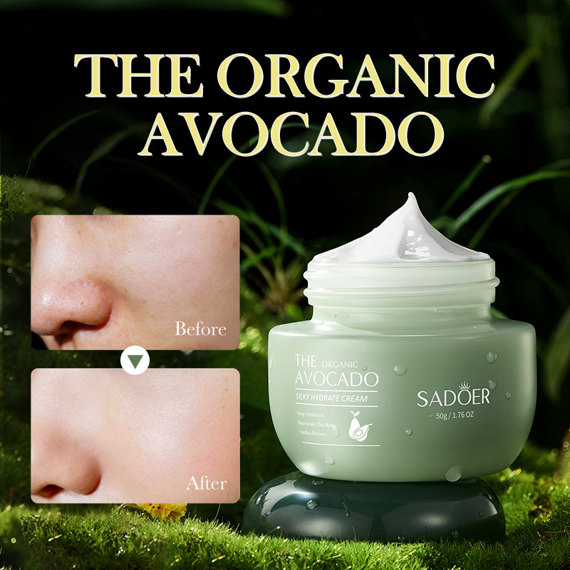 Full English SADOER organic avocado anti-wrinkle skin care product set, facial cleanser and cream cross-border export wholesale Item Picture