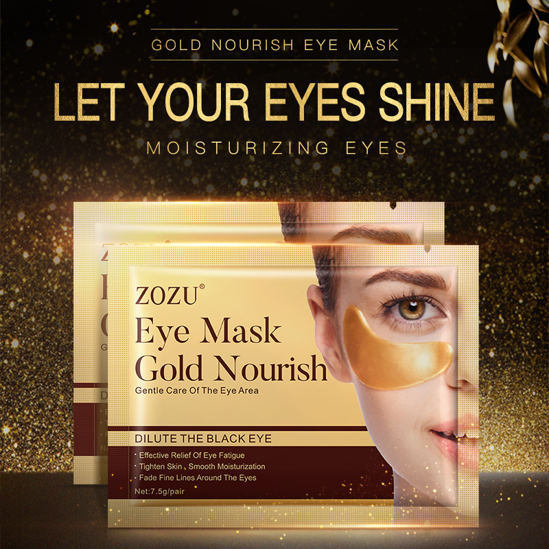 All-english ZOZU Gold Eye Mask Sheet Eye Mask Moisturizing Eye Mask Patch Cross-border export wholesale details Picture
