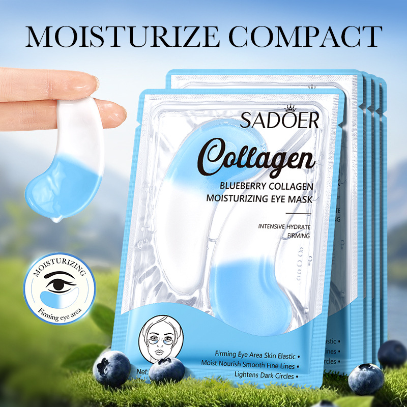 SADOER blueberry Collagen Moisturizing Eye Mask, hydrating and moisturizing eye mask patch, skin care products for cross-border export full figure