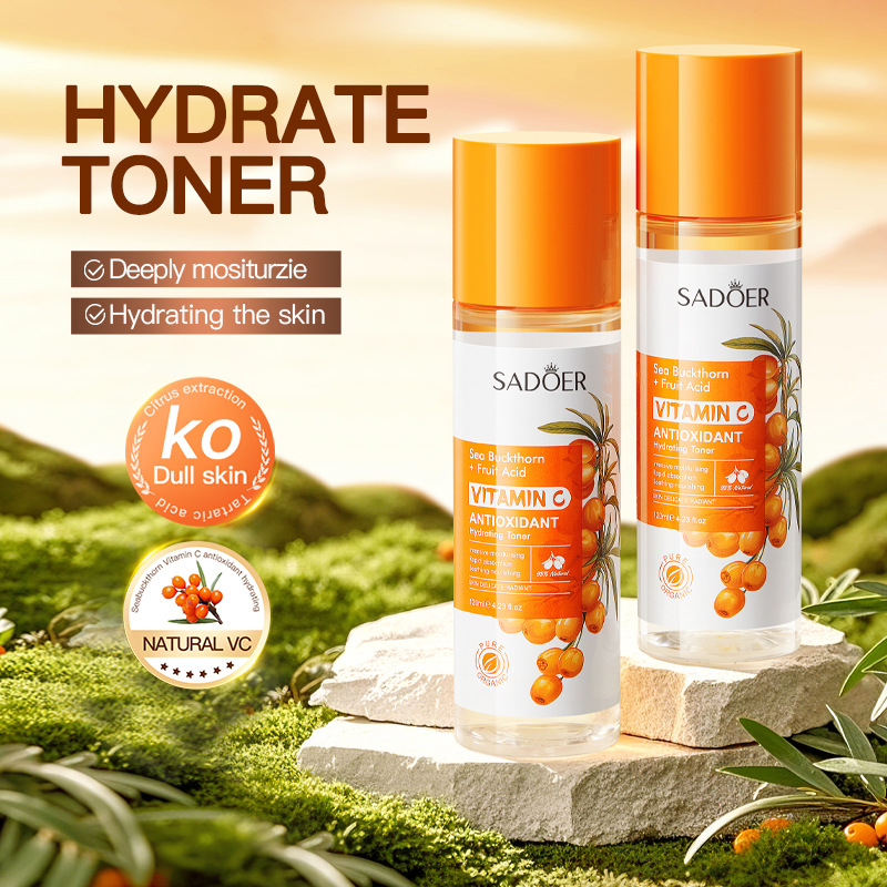 SADOER Sea buckthorn Vitamin C Antioxidant Moisturizing Toner Cross-border export wholesale full figure