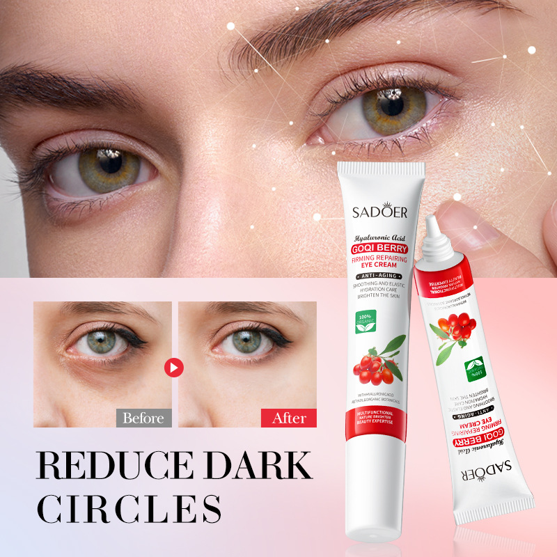 SADOER Goji Berry Anti-Wrinkle, Firming and Repairing Eye Cream to improve dryness, cross-border export wholesale details Picture