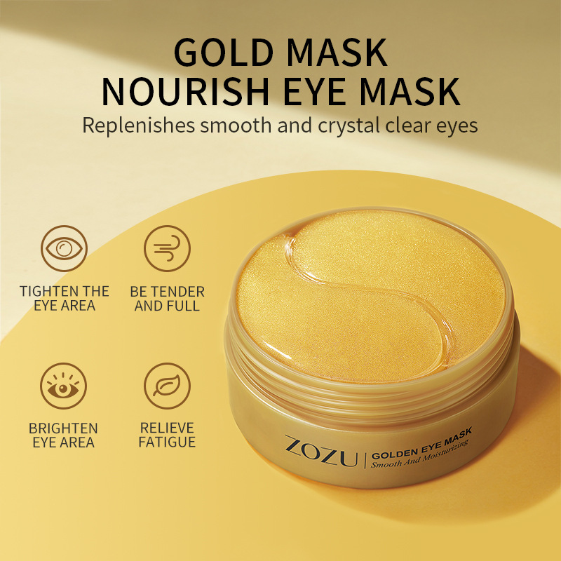 Cross-border wholesale of the full range of ZOZU Gold eye mask Hydrating and Moisturizing Eye Mask Patches in English Specification drawing