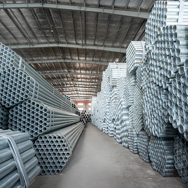 Factory stock of Q235B galvanized pipes, domestic water pipes, fire protection pipes, galvanized bright round pipes, Youfa Guoqiang galvanized pipes details Picture