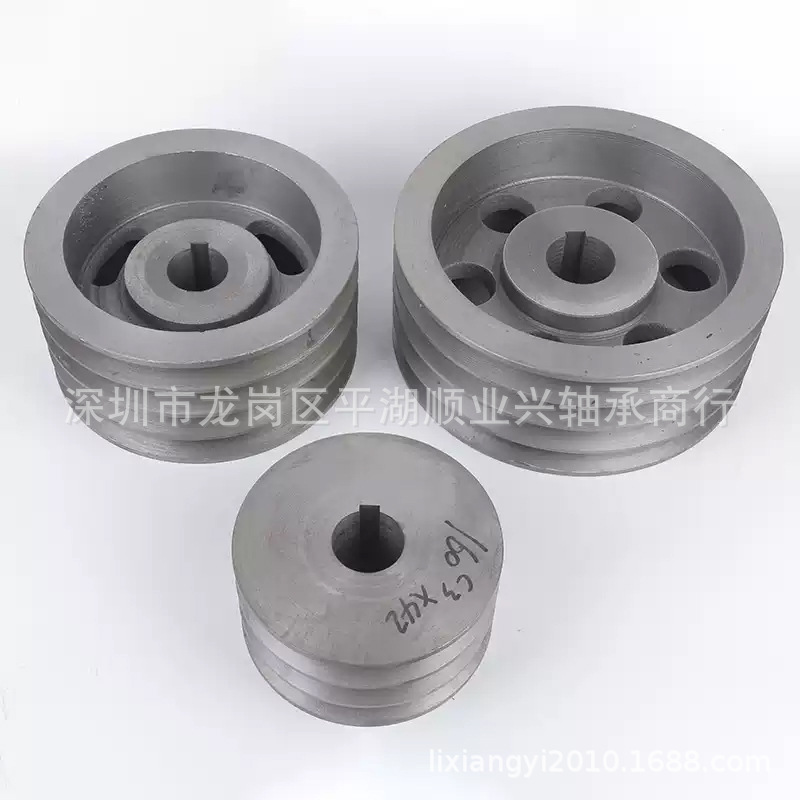 Cast iron pulley, double-groove motor pulley, belt pulley, AB/C/D type single-groove factory direct sales, thickened pulley customization Specification drawing
