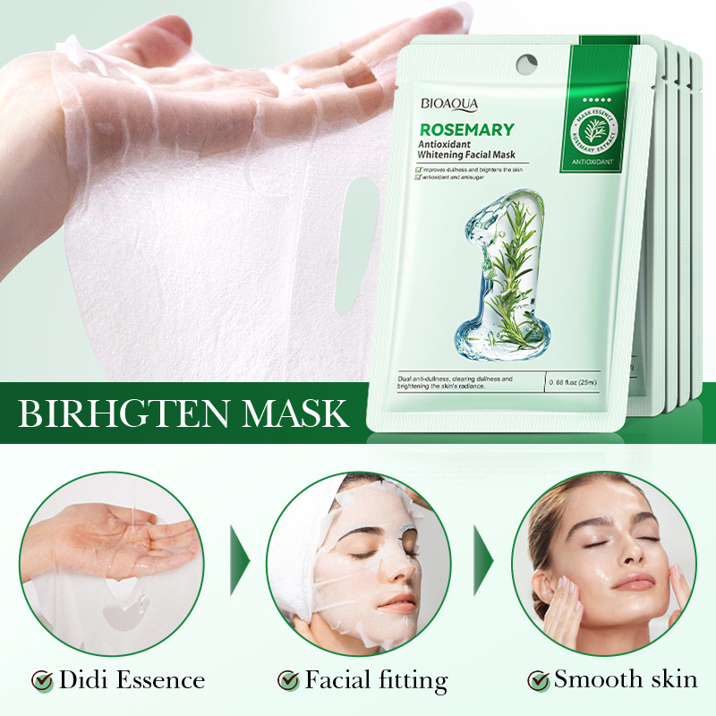 All-english BIOAOUA Rosemary Anti-Wrinkle Nourishing Whitening Facial mask Cross-border export wholesale Application Scenario