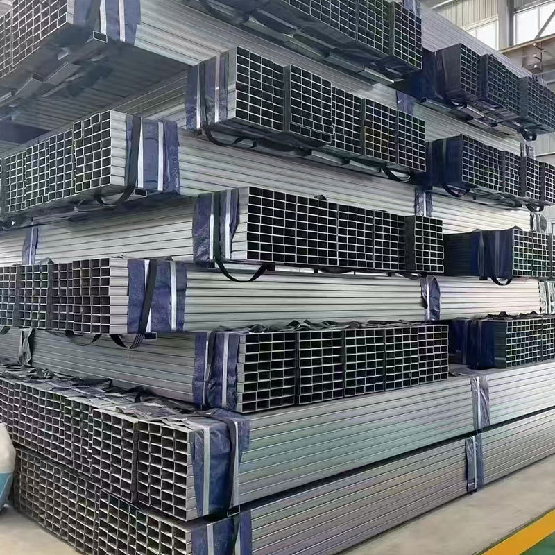 Zinc-aluminum-magnesium square tube manufacturer has large-diameter galvanized square tubes in stock for building curtain walls and black iron square tubes for engineering use details Picture