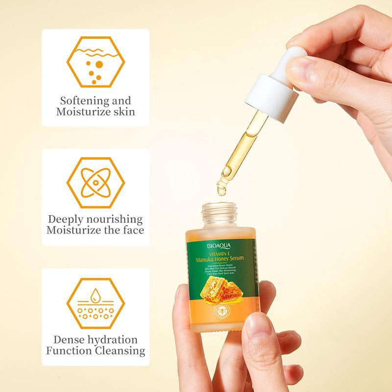 All-english BIOAOUA Vitamin E Honey Essence Brightening Skin Tone Hydrating Moisturizing Essence Cross-border wholesale details Picture