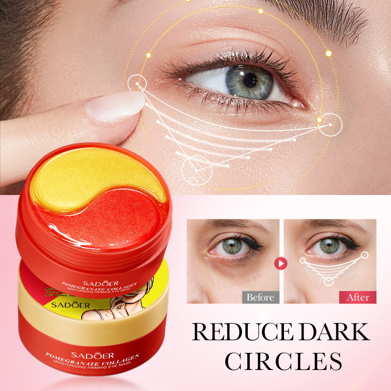 Cross-border export wholesale of SADOER Pomegranate Collagen Moisturizing and Firming Eye mask details Picture